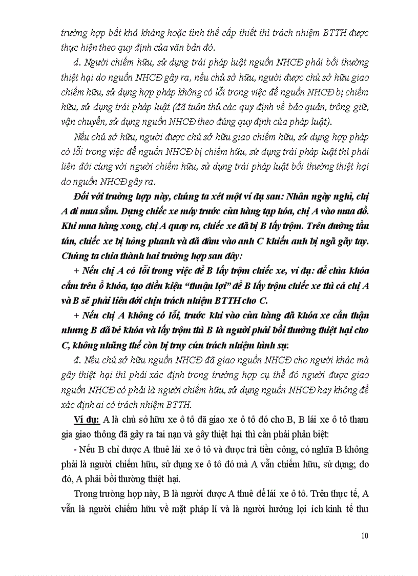 image for page Bài tập học kỳ Bồi thường thiệt hại do nguồn nguy hiểm cao độ