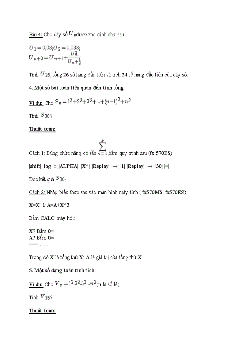 image for page Tổng hợp các phương pháp giải toán trên máy tính Casio