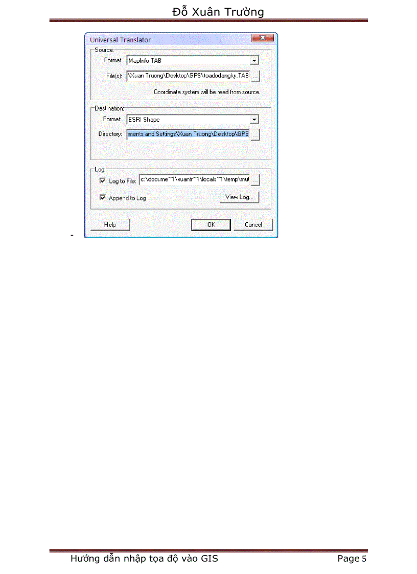 image for page Hướng dẫn nhập tọa độ qua excel từ máy GPS vào Gis