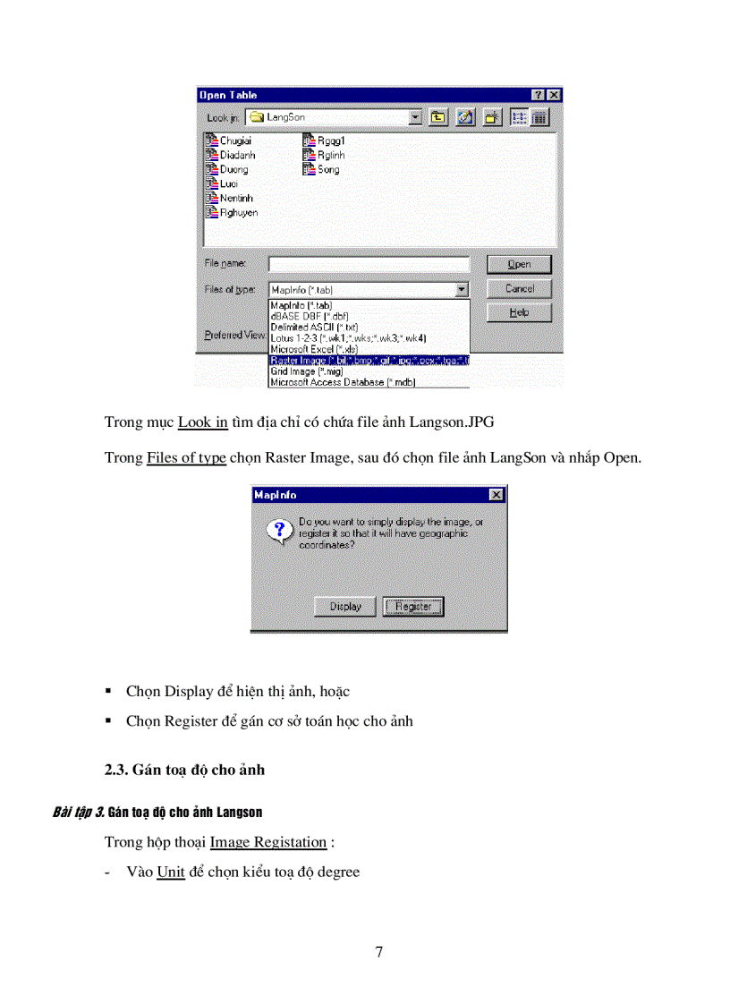 image for page Hướng dẫn sử dụng Mapinfo 2