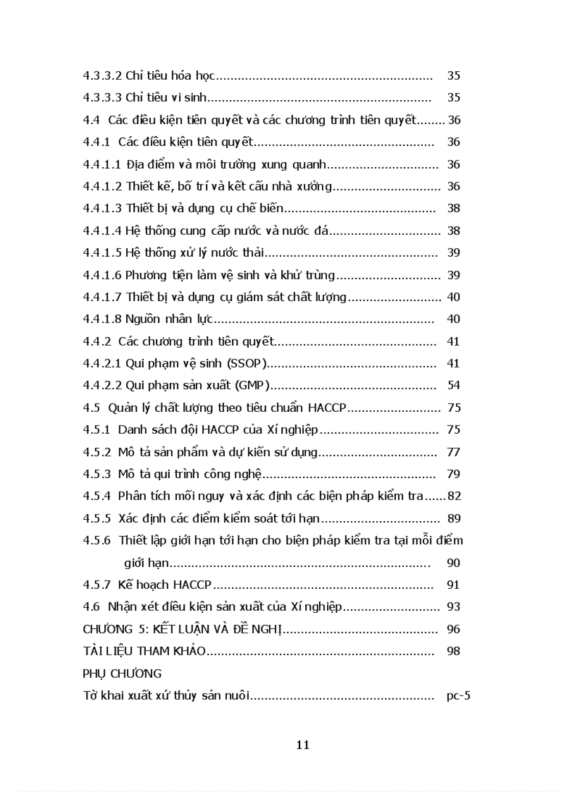 image for page Luận văn HACCP mặt hàng cá tra cá basa đông lạnh