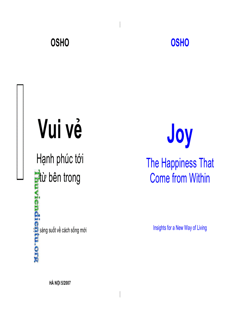 image for page Ebook Vui vẻ Hạnh phúc từ bên trong tác giả Osho