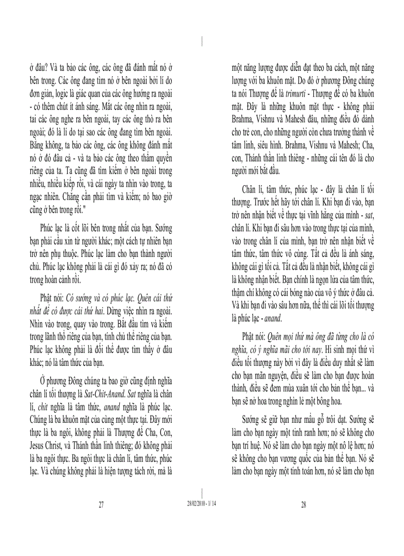 image for page Ebook Vui vẻ Hạnh phúc từ bên trong tác giả Osho