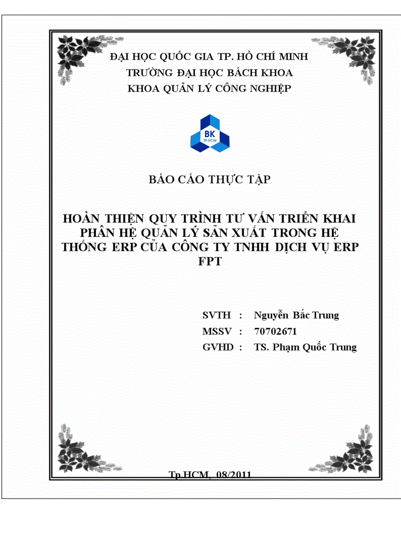 image for page Hoàn thiện quy trình tư vấn triển khai phân hệ Quản lý sản xuất trong hệ thống ERP của công ty TNHH Dịch vụ ERP FPT