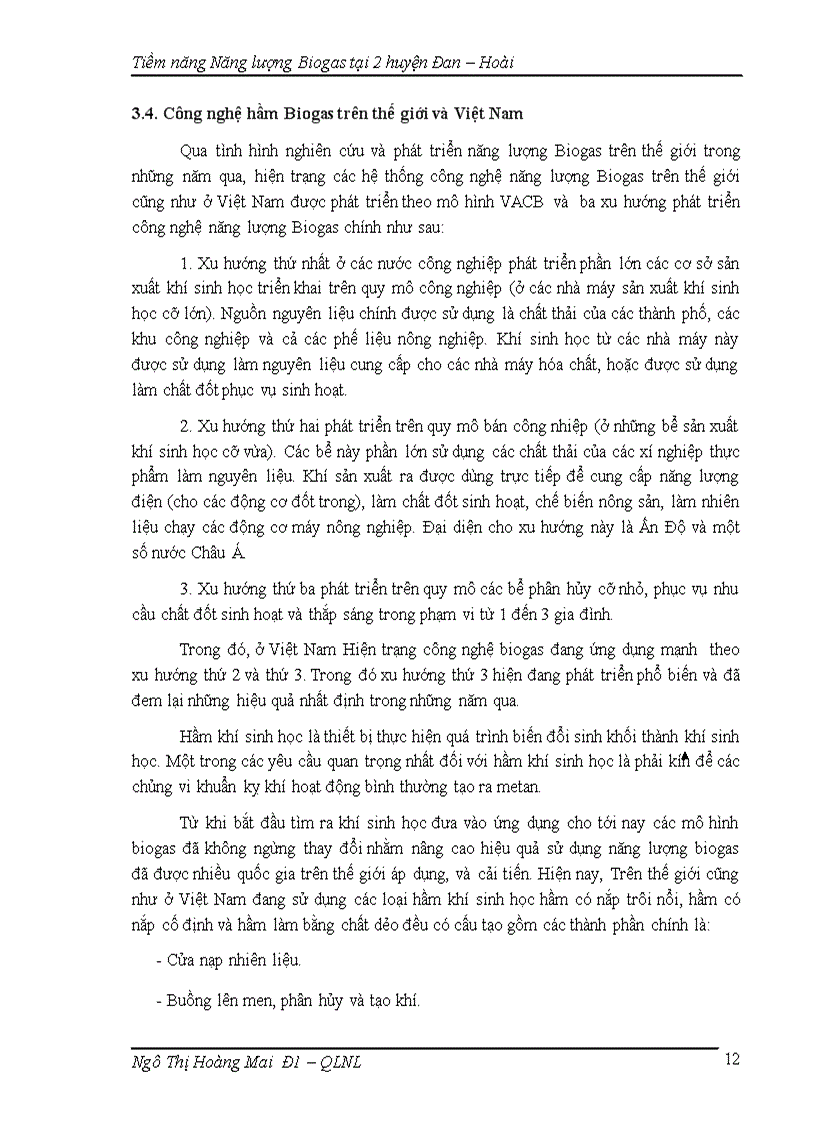 image for page Nghiên cứu đánh giá tiềm năng về sản lượng Biogas và thực trạng sử dụng năng lượng biogas tại khu vực Đan Hoài Hà Nội