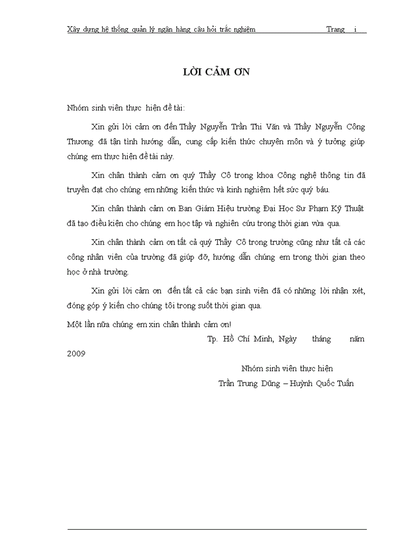 image for page Xây dựng hệ thống quản lý ngân hàng câu hỏi trắc nghiệm