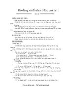 Đề tài Đồ dùng đồ chơi của bé