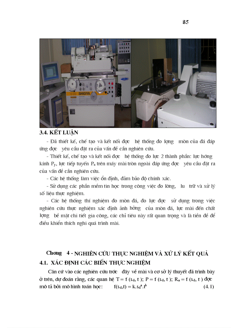 image for page Nghiên cứu ảnh hưởng của một số yếu tố công nghệ đến chất lượng bề mặt của chi tiết khi mài tròn ngoài