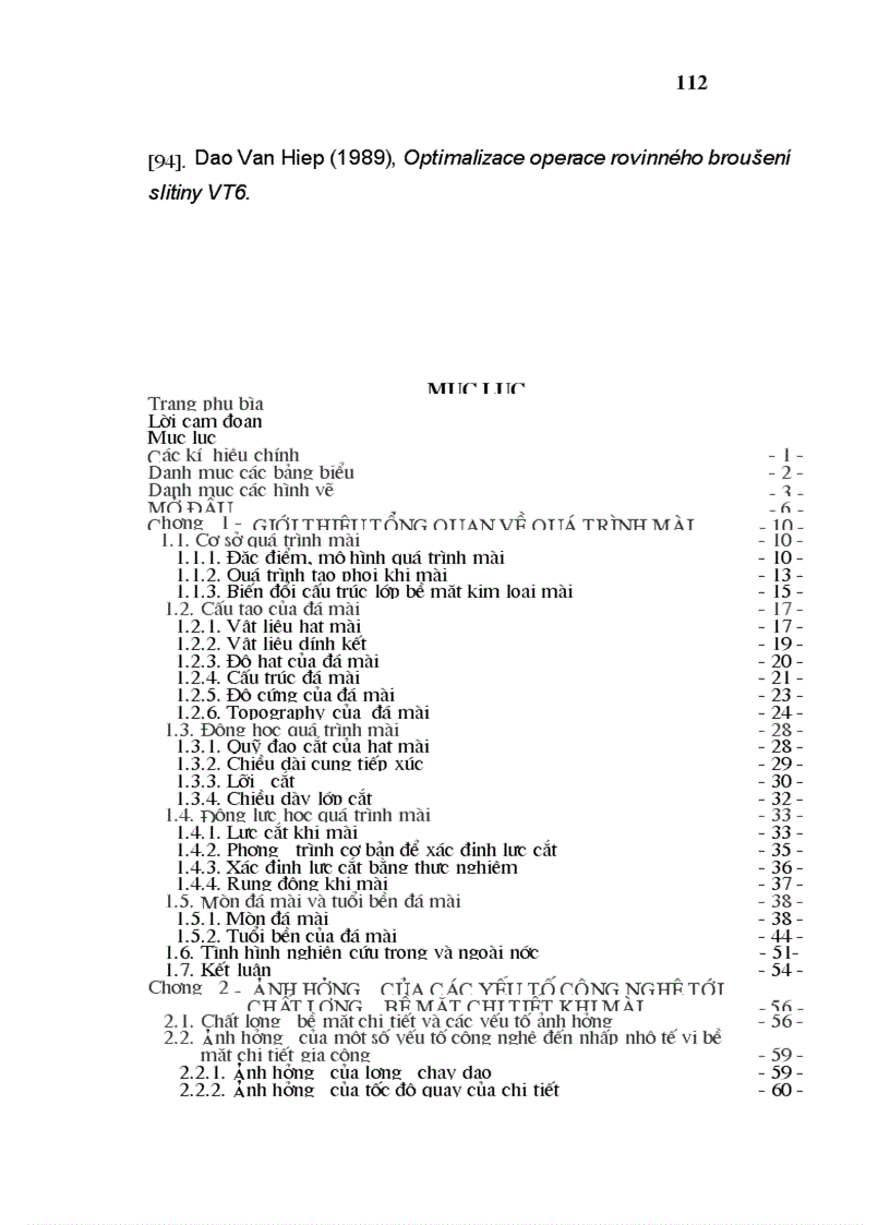 image for page Nghiên cứu ảnh hưởng của một số yếu tố công nghệ đến chất lượng bề mặt của chi tiết khi mài tròn ngoài