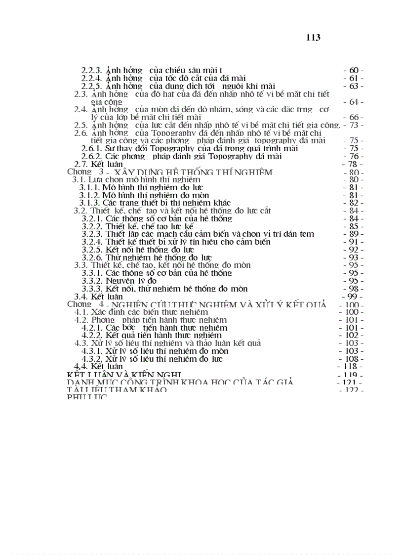 image for page Nghiên cứu ảnh hưởng của một số yếu tố công nghệ đến chất lượng bề mặt của chi tiết khi mài tròn ngoài