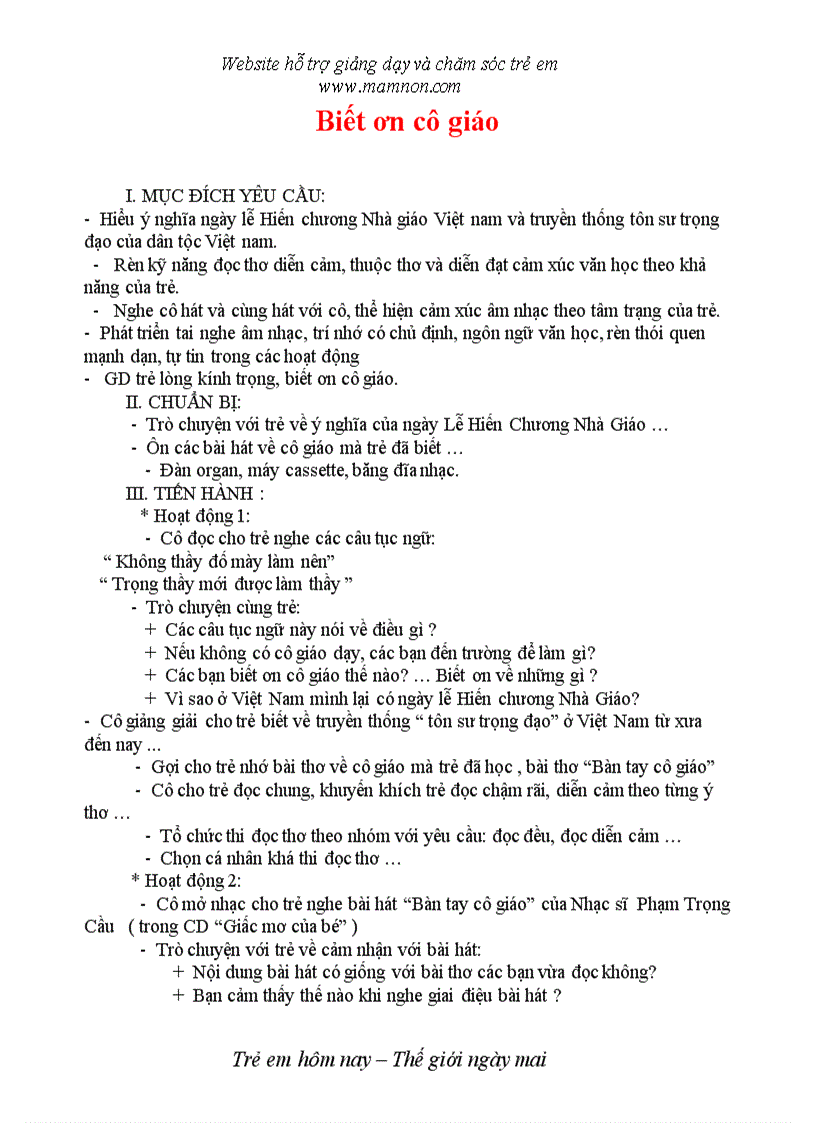 image for page Đề tài Biết ơn cô giáo