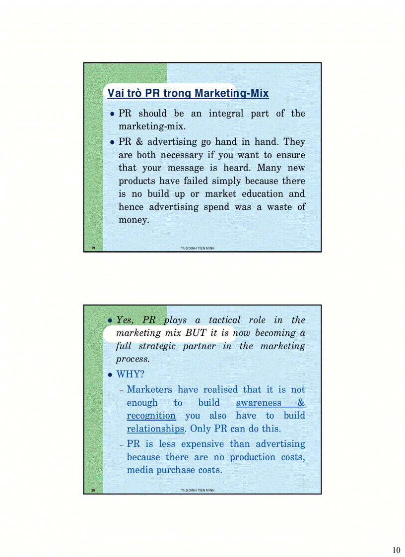 image for page Tài liệu giảng dạy PR tại trường DH Kinh tế Bai 1 Khai quat ve PR torng marketing mix