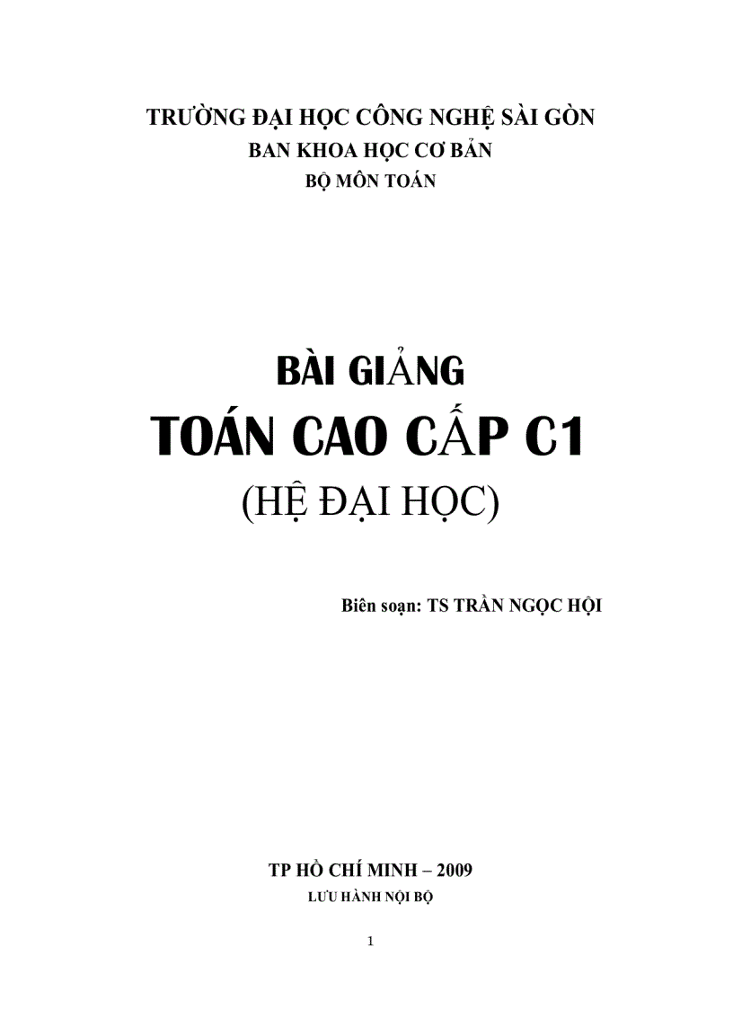 image for page Toán cao cấp c1