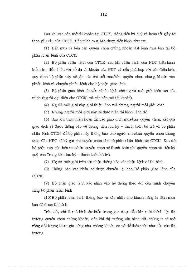 image for page Quyền chọn chứng khoán điều kiện khả năng và giải pháp để áp dụng quyền chọn chứng khoán vào thị trường chứng khoán Việt Nam