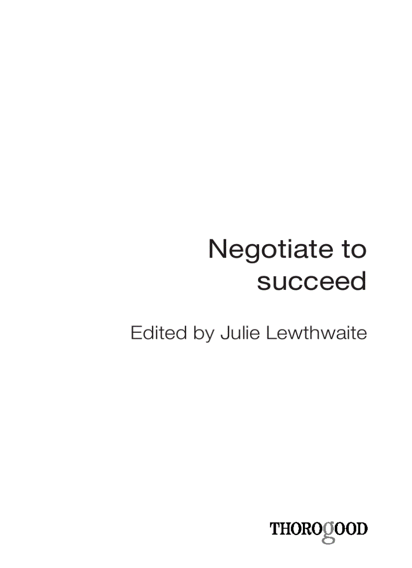 Negotiate to Success