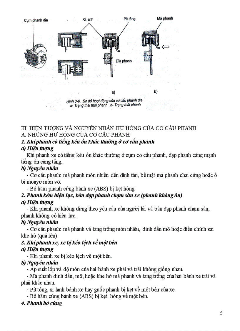 image for page Sửa chữa và bảo dưỡng cơ cấu phanh thủy lực