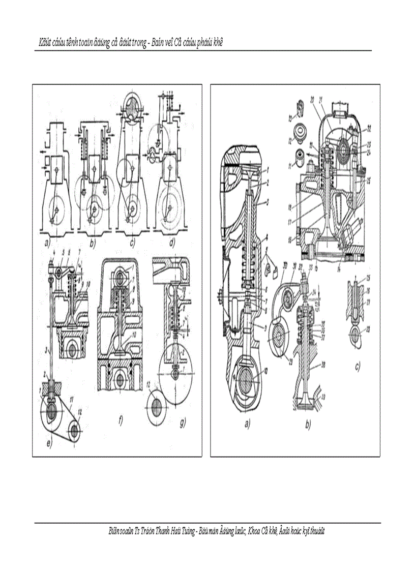 image for page Kết cấu tính toán động cơ đốt trong Bản vẽ Cơ cấu phối khí