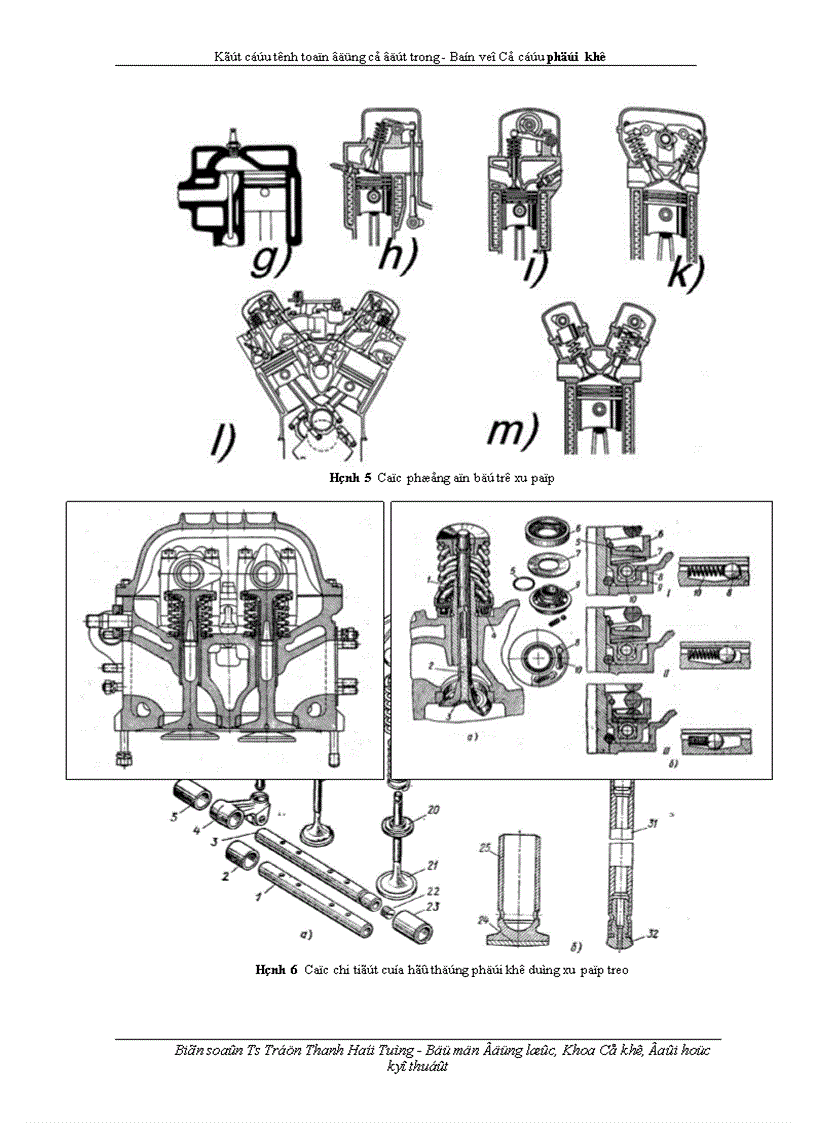 image for page Kết cấu tính toán động cơ đốt trong Bản vẽ Cơ cấu phối khí