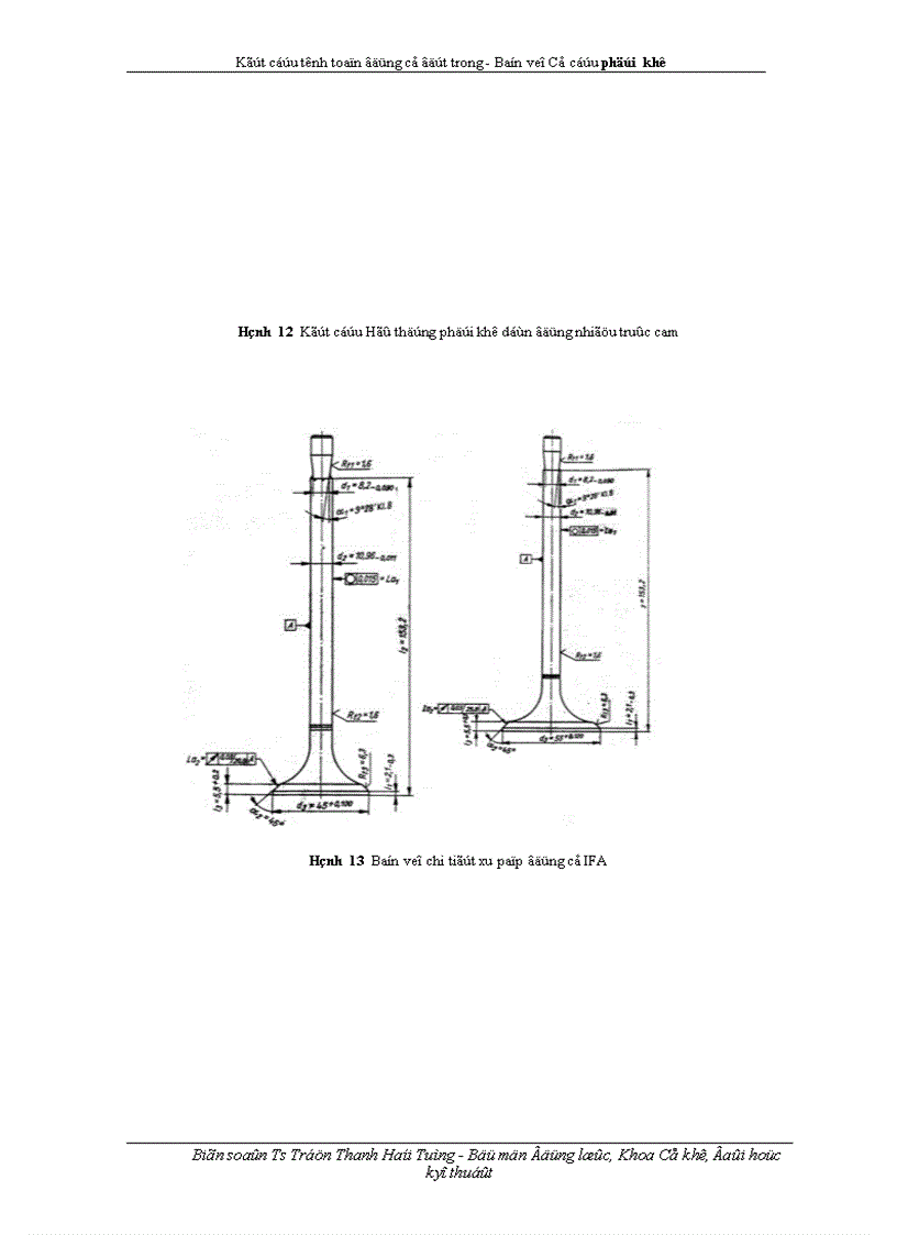 image for page Kết cấu tính toán động cơ đốt trong Bản vẽ Cơ cấu phối khí