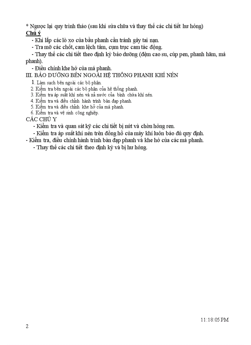 image for page Hệ thống phanh khí nén