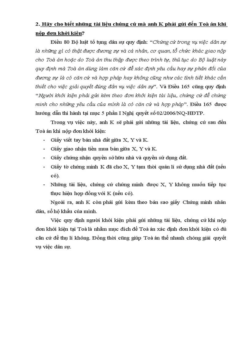 image for page Giải quyết tình huống tố tụng dân sự Bài tập cá nhân tuần 2 Đề số 07