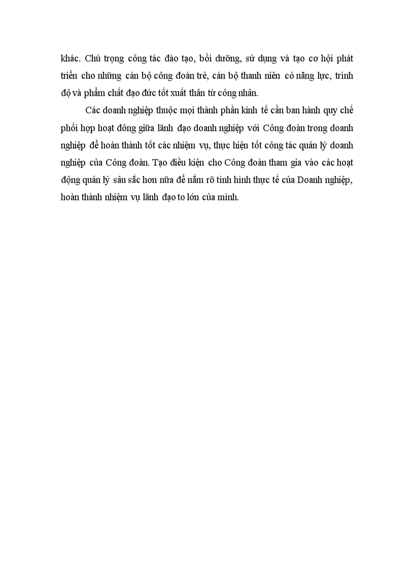 image for page Công đoàn và hoạt động tham gia quản lý doanh nghiệp của Công đoàn công ty cổ phần dệt may Hoàng Thị Loan năm 2009