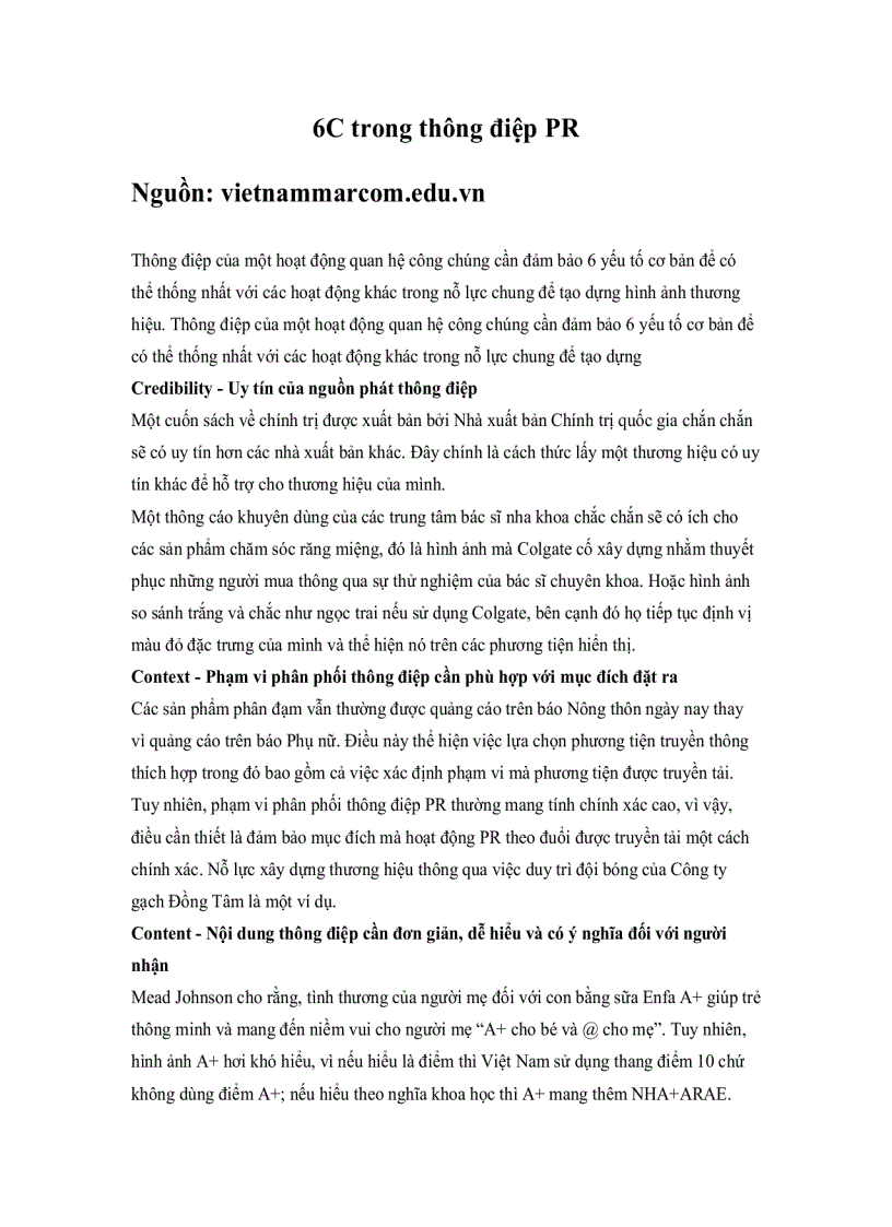 image for page 6C Trong thông điệp PR