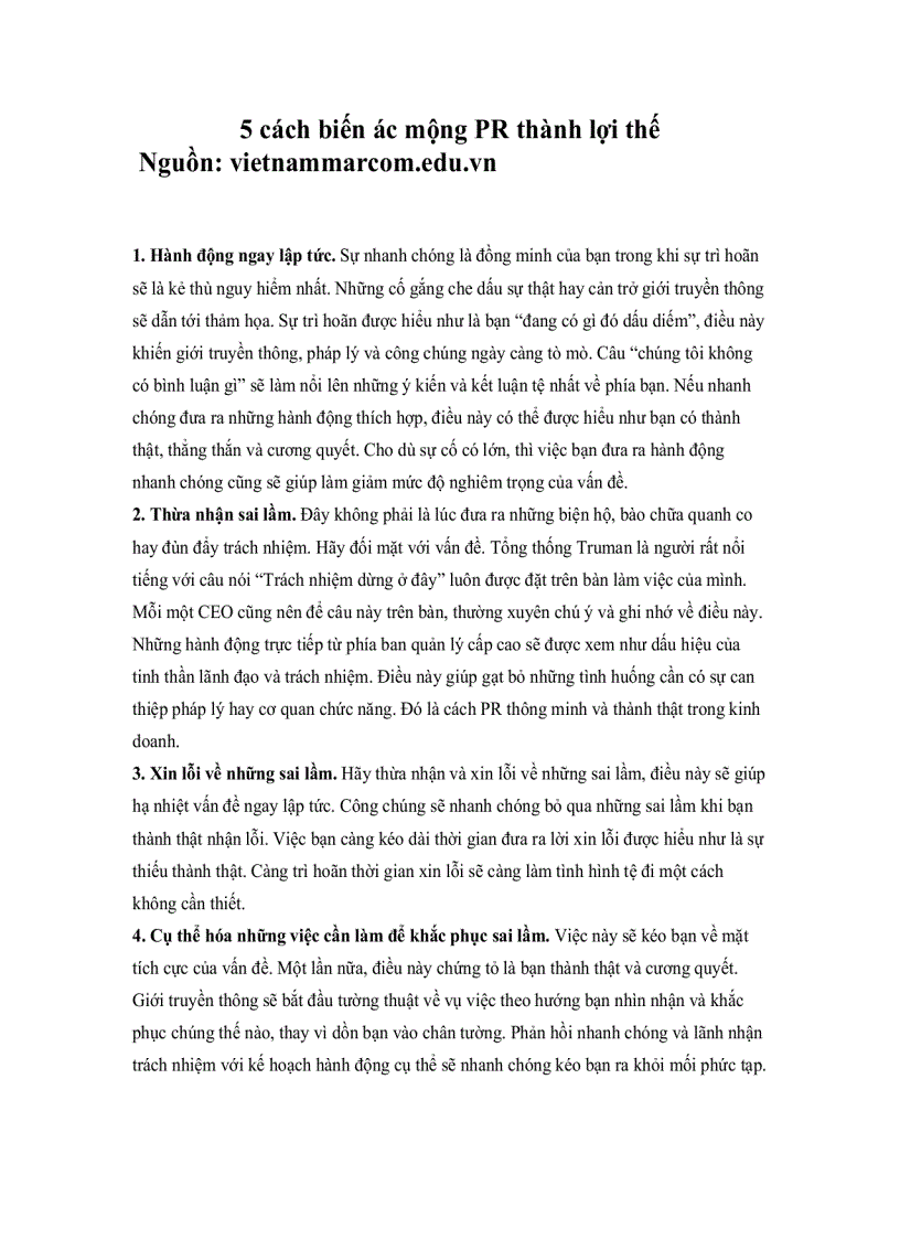 image for page 5 Cách biến ác mộng PR thành lợi thế