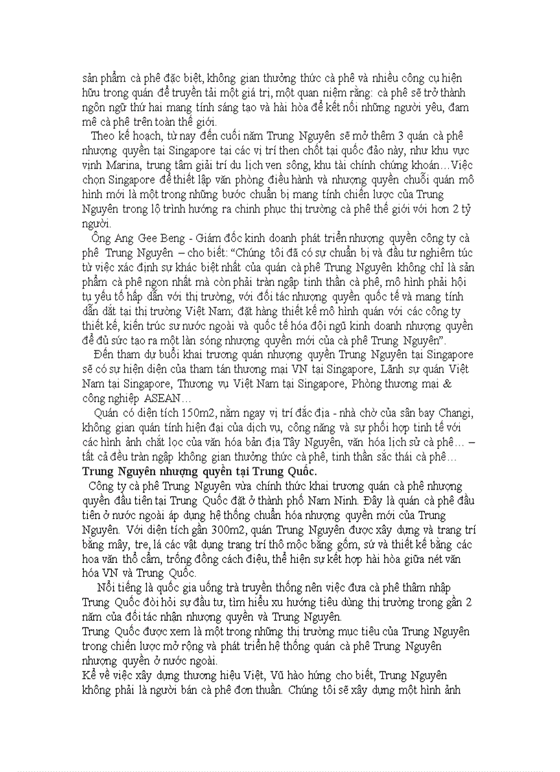 image for page Công ty cổ phần Trung Nguyên đã lựa chọn chiến lược cạnh tranh nào để thâm nhập thị trường trong nước và quốc tế