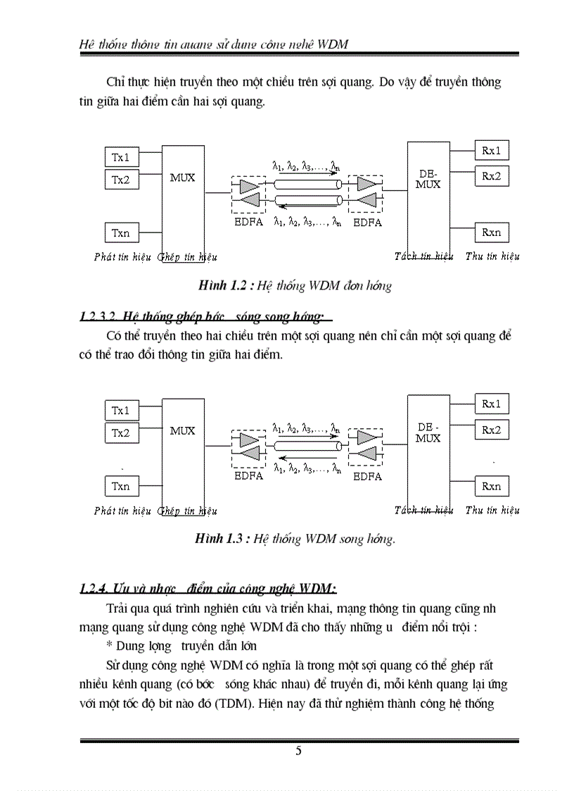 Hệ thống thông tin quang sử dụng công nghệ WDM