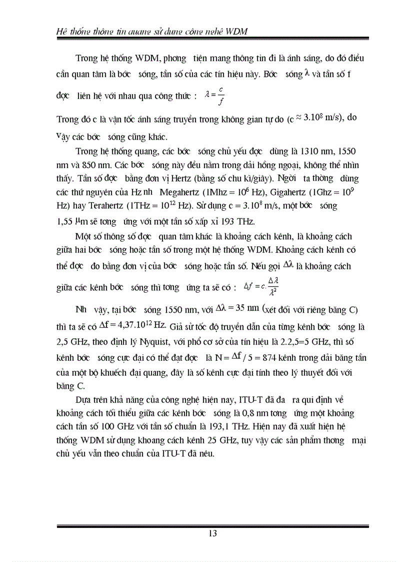 image for page Hệ thống thông tin quang sử dụng công nghệ WDM