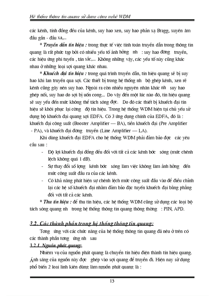 image for page Hệ thống thông tin quang sử dụng công nghệ WDM