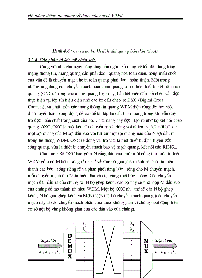 image for page Hệ thống thông tin quang sử dụng công nghệ WDM