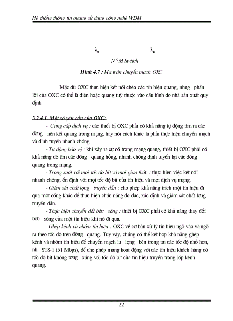 image for page Hệ thống thông tin quang sử dụng công nghệ WDM