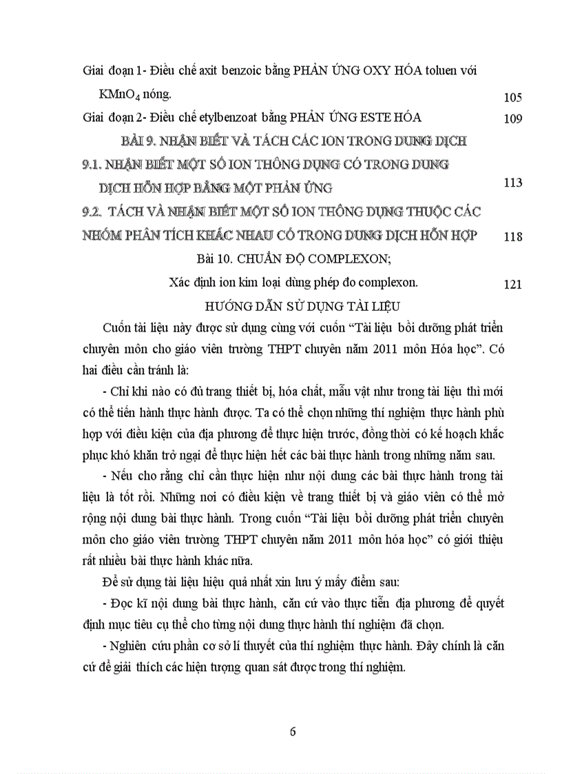 image for page Hướng dẫn Thí nghiệm thực hành trường THPT chuyên môn Hóa học