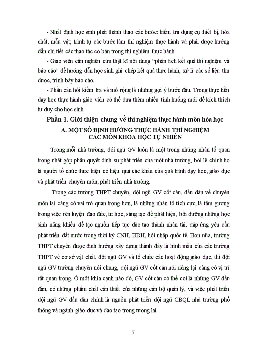 image for page Hướng dẫn Thí nghiệm thực hành trường THPT chuyên môn Hóa học