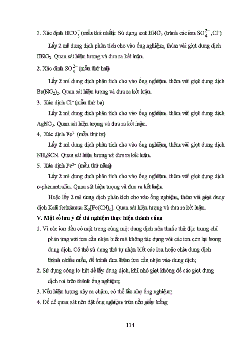 image for page Hướng dẫn Thí nghiệm thực hành trường THPT chuyên môn Hóa học