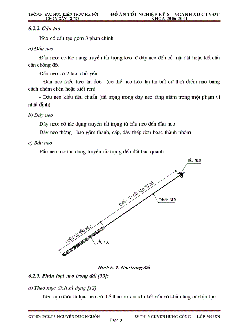 image for page Thiết kế neo để chắn giữ tường trong đất và hệ hàng cọc khoan nhồi 1