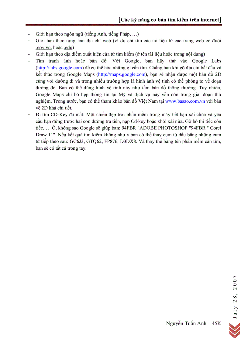 image for page Kỹ năng tìm tài liệu trên mạng