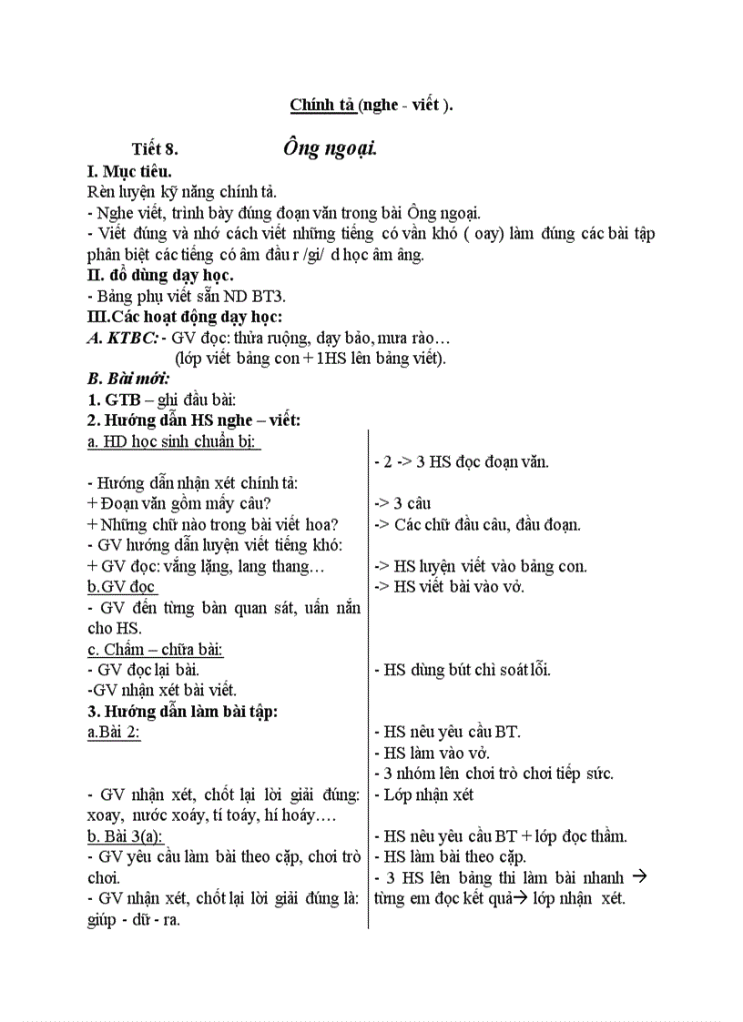 image for page Chính tả nghe viết Ông ngoại