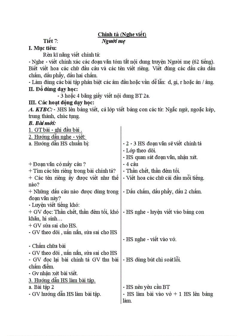 image for page Chính tả Nghe viết Người mẹ