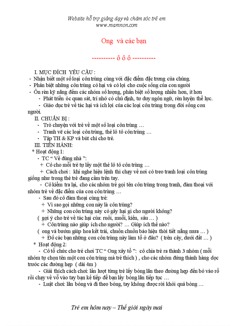 image for page Đề tài Ong và các bạn