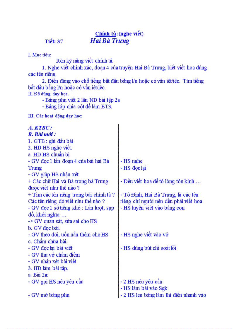 image for page Chính tả nghe viết Hai Bà Trưng