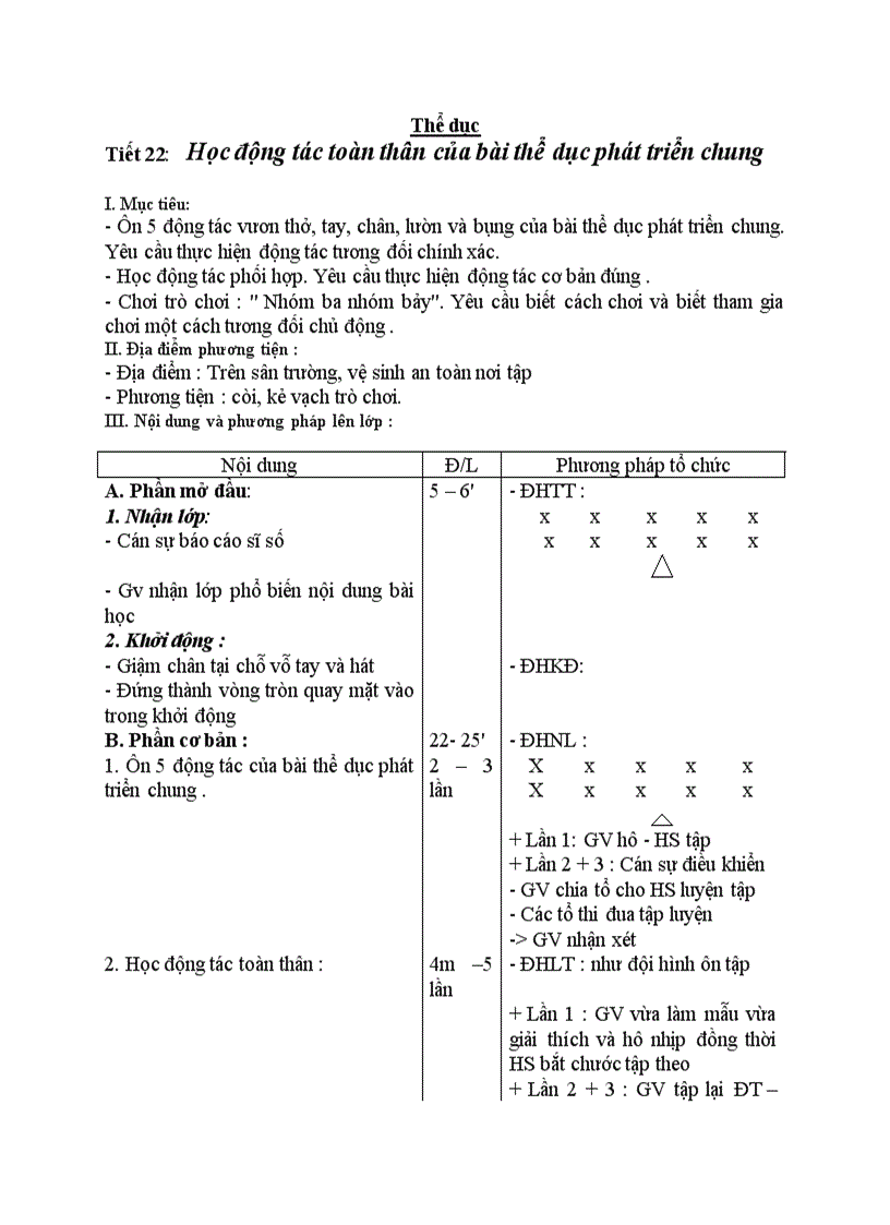 image for page Thể dục Học động tác toàn thân của bài thể dục phát triển chung