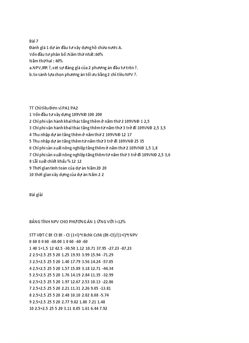 image for page Bài tập môn kinh tế xây dựng