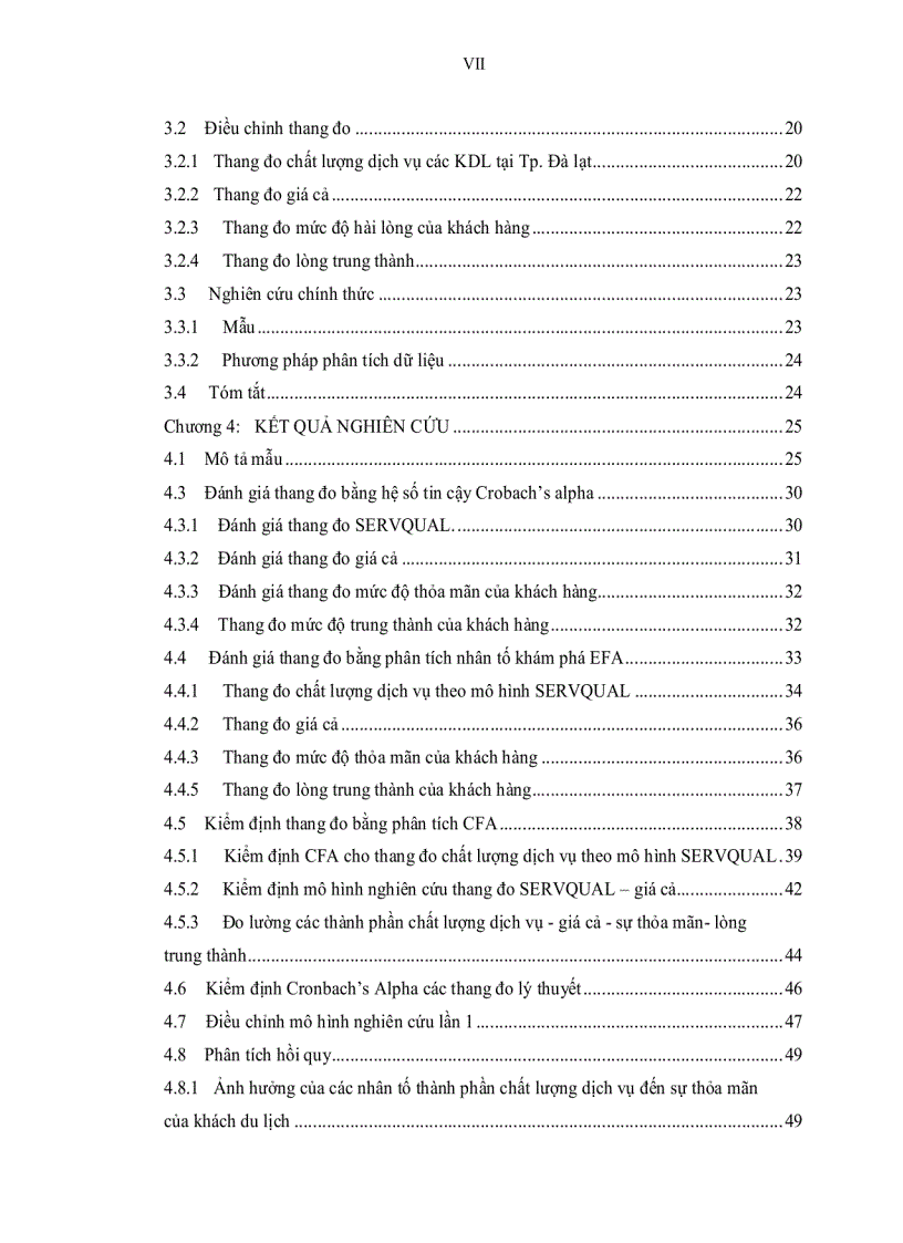 image for page Chất Lượng dịch vụ sự thỏa mãn lòng trung thành trường hợp các khu du lịch tại TP Đà Lạt