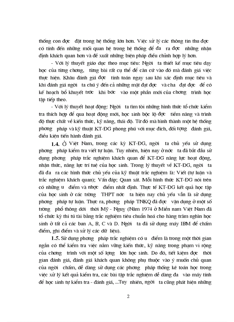 image for page Kiểm tra và đánh giá kết quả học tập môn Toán của học sinh THPT bằng phương pháp trắc nghiệm khách quan