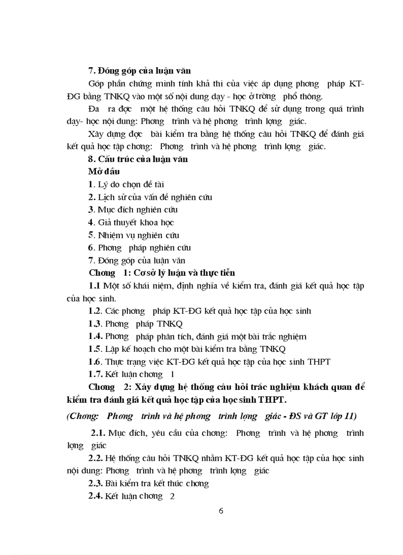 image for page Kiểm tra và đánh giá kết quả học tập môn Toán của học sinh THPT bằng phương pháp trắc nghiệm khách quan