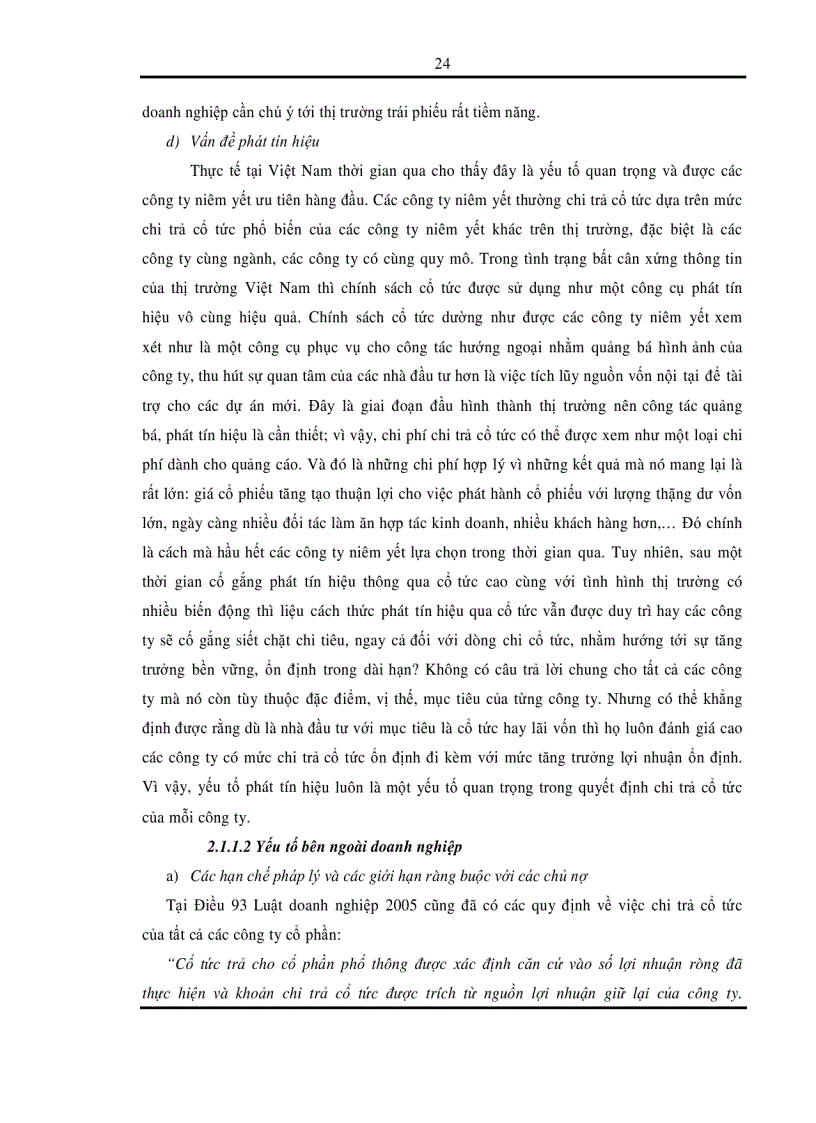 image for page Chính sách cổ tức của các công ty niêm yết trên thị trường chứng khoán Việt Nam dưới tác động của thị trường