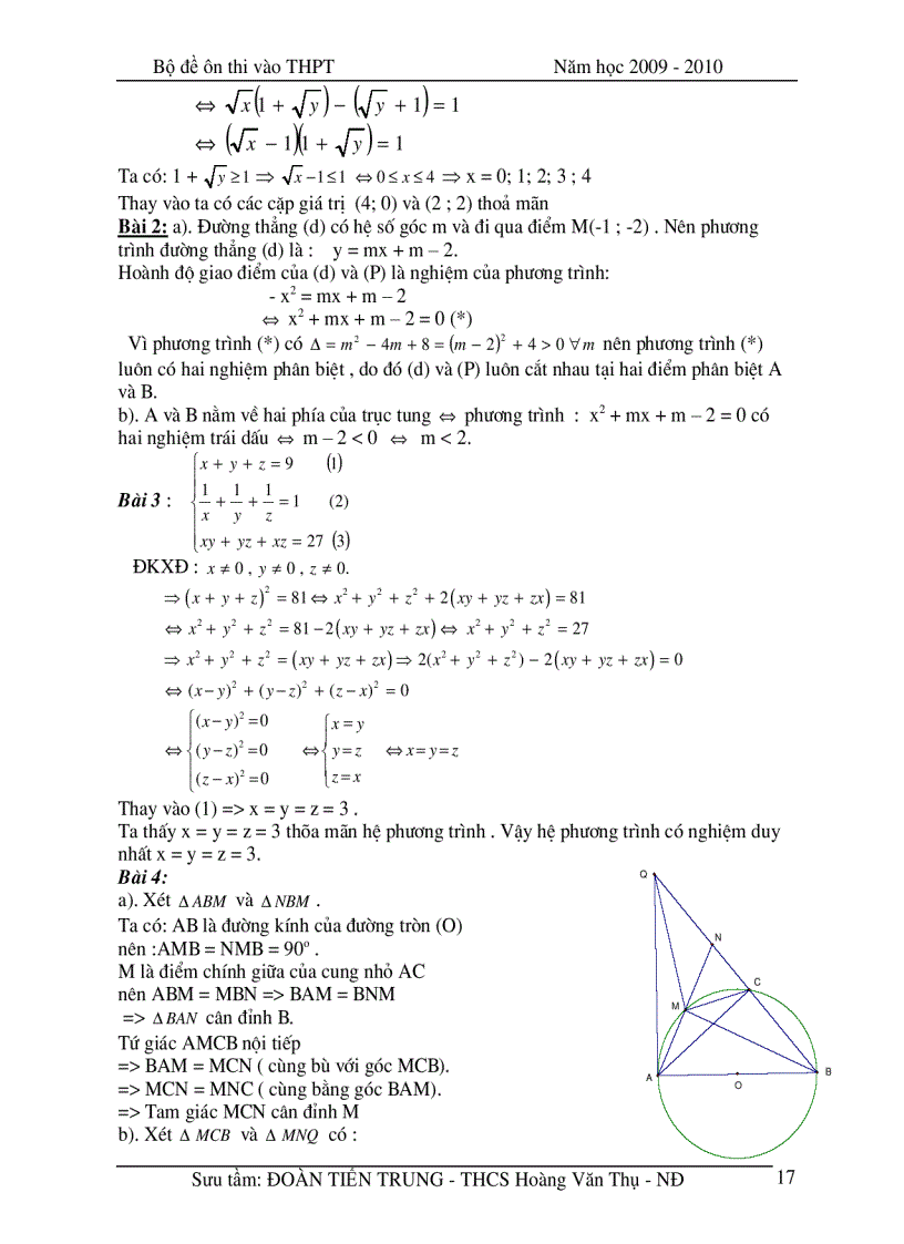 image for page Bộ 20 Đề Toán Học Ôn thi vào lớp 10 2009